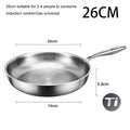 26/28/30Cm German Pure Titanium Frying Pan Non-Stick Frying Pan Uncoated Fish Scale Hammer Pattern Titanium Alloy Cookware