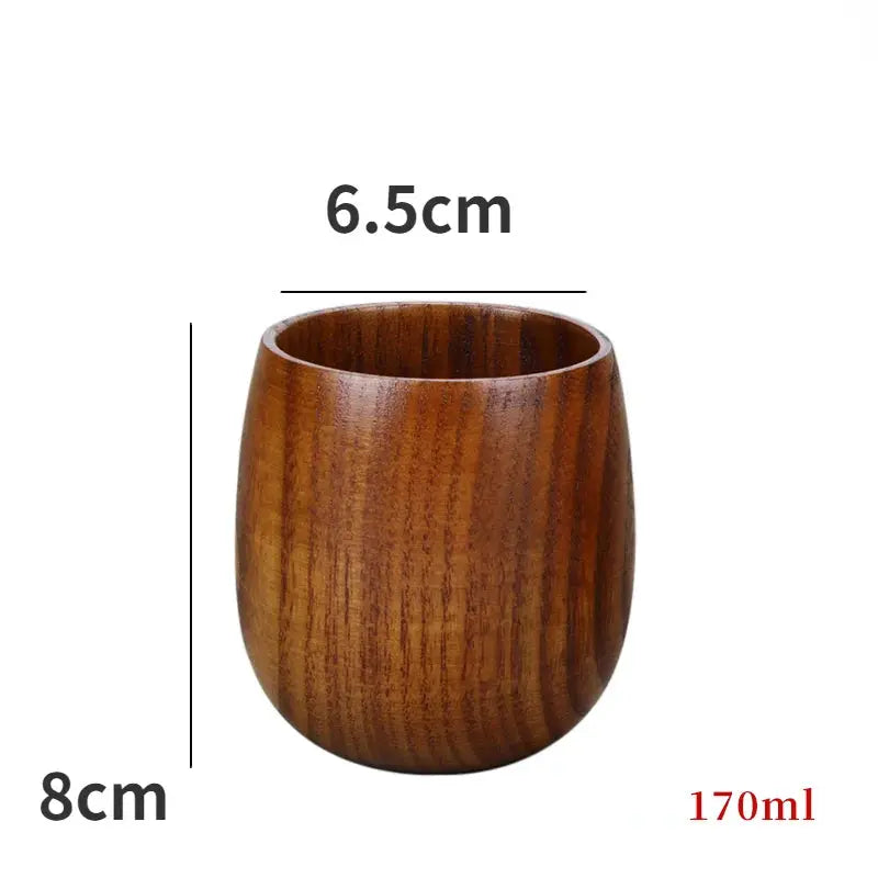 Japanese Date Wood Cups Solid Wood Mugs Restaurant Sake Cups Vintage Heat-Insulated To-Go Cups Household Teacups