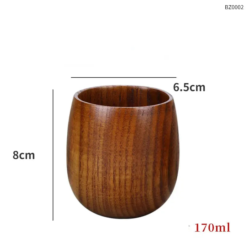 Japanese Date Wood Cups Solid Wood Mugs Restaurant Sake Cups Vintage Heat-Insulated To-Go Cups Household Teacups