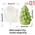 Christmas Tree Candle Mold Pine Cone Small and Large Pillar Taper Silicone Resin Mould Dinner Home Decor Gifts Wax
