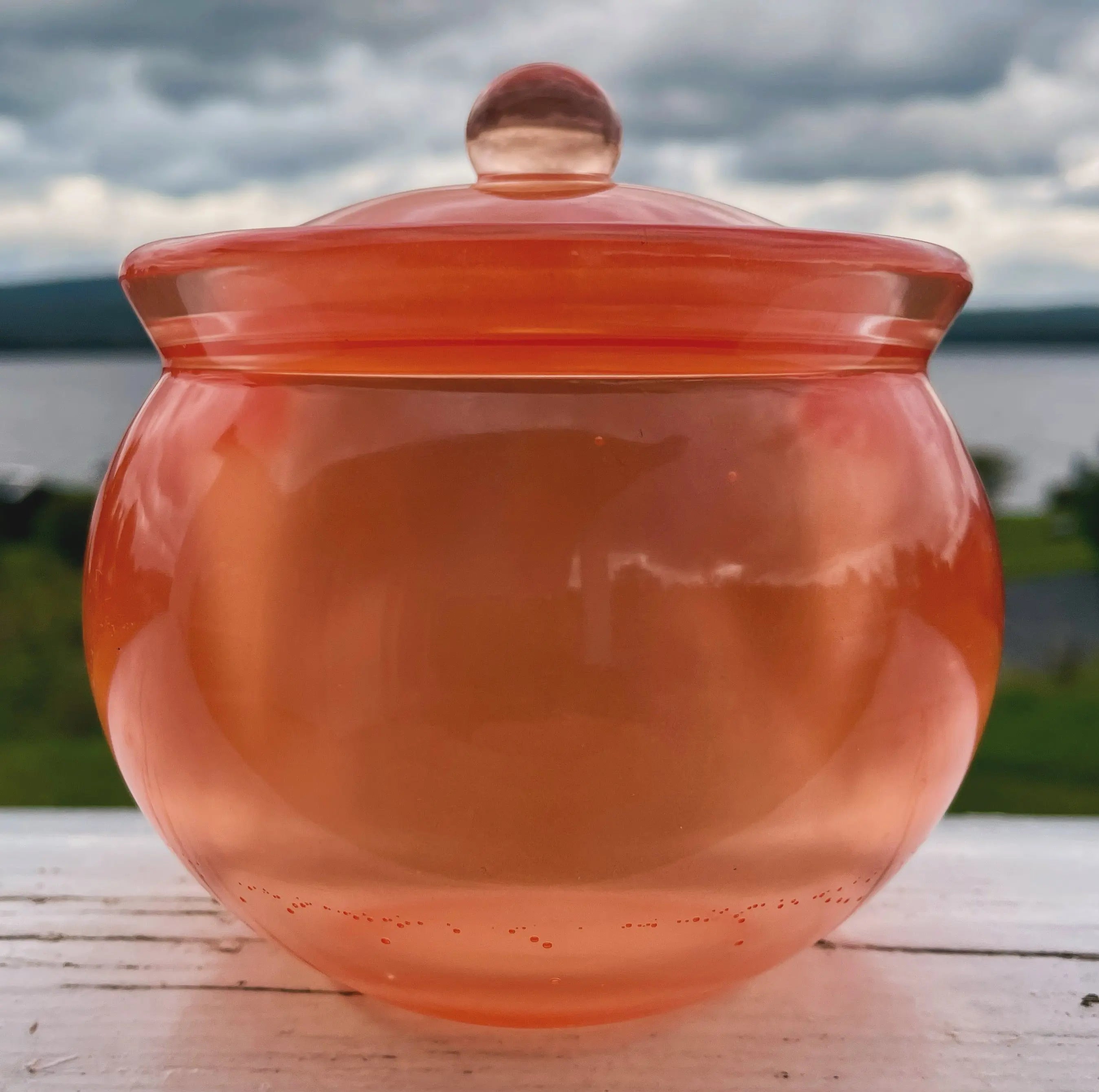 Elegant Handmade Epoxy Jar with Lid Epoxy-Crafts