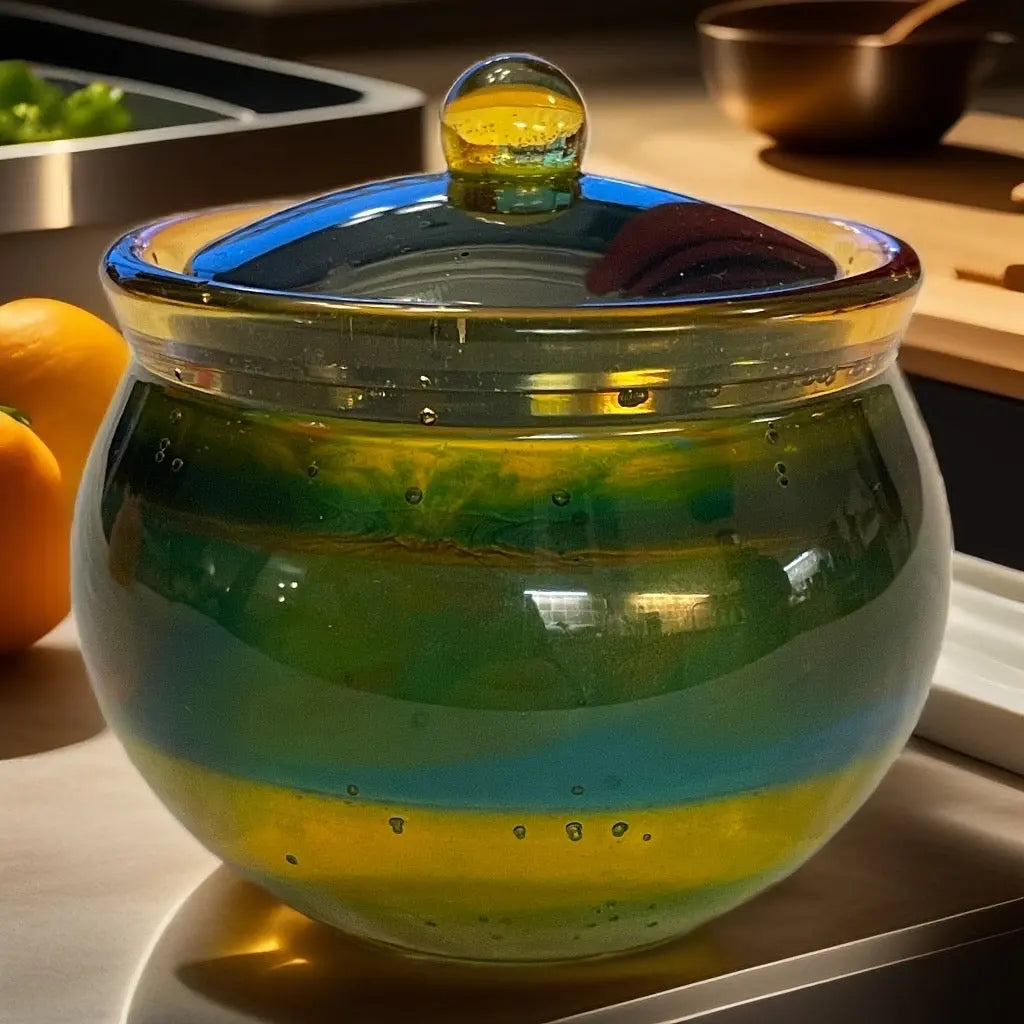 Exquisite Handmade Epoxy Jar with Lid | Elegant Glass-like Storage and Décor Min butikk