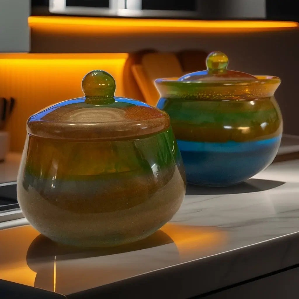 Handmade Epoxy Jar with Lid Epoxy-Crafts