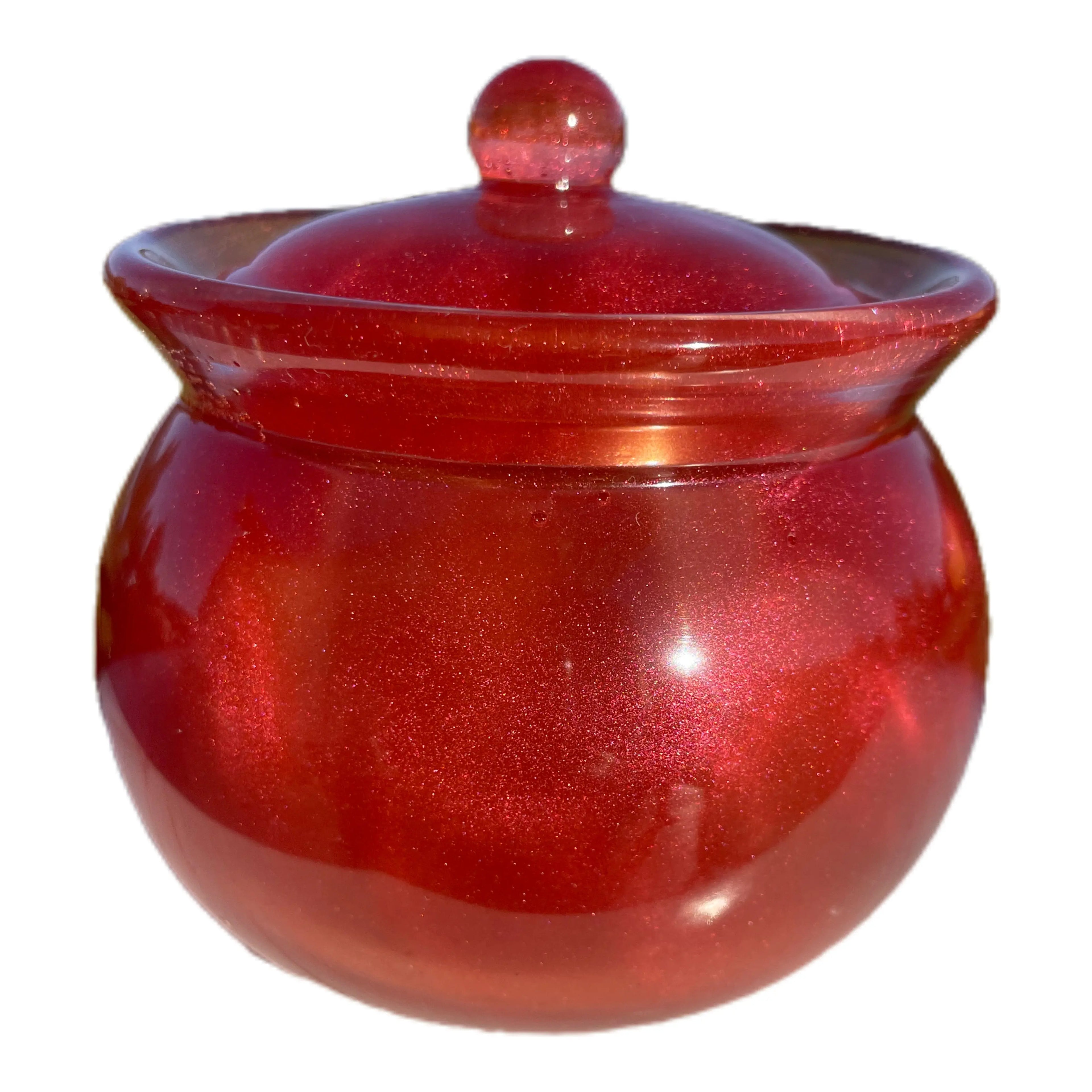 Elegant oppbevaring | Utsøkt håndlaget Epoxy Krukke med lokk Epoxy-Crafts