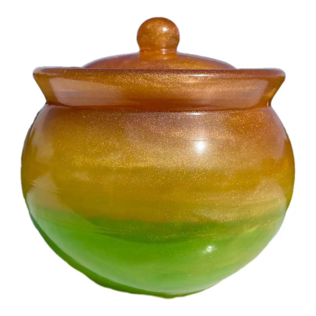 Elegant oppbevaring | Utsøkt håndlaget Epoxy Krukke med lokk Epoxy-Crafts