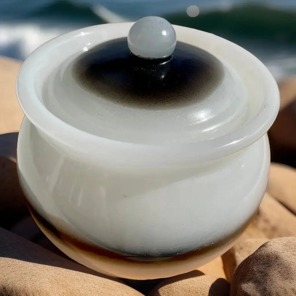 Elegant Handmade Epoxy Jar with Lid Epoxy-Crafts