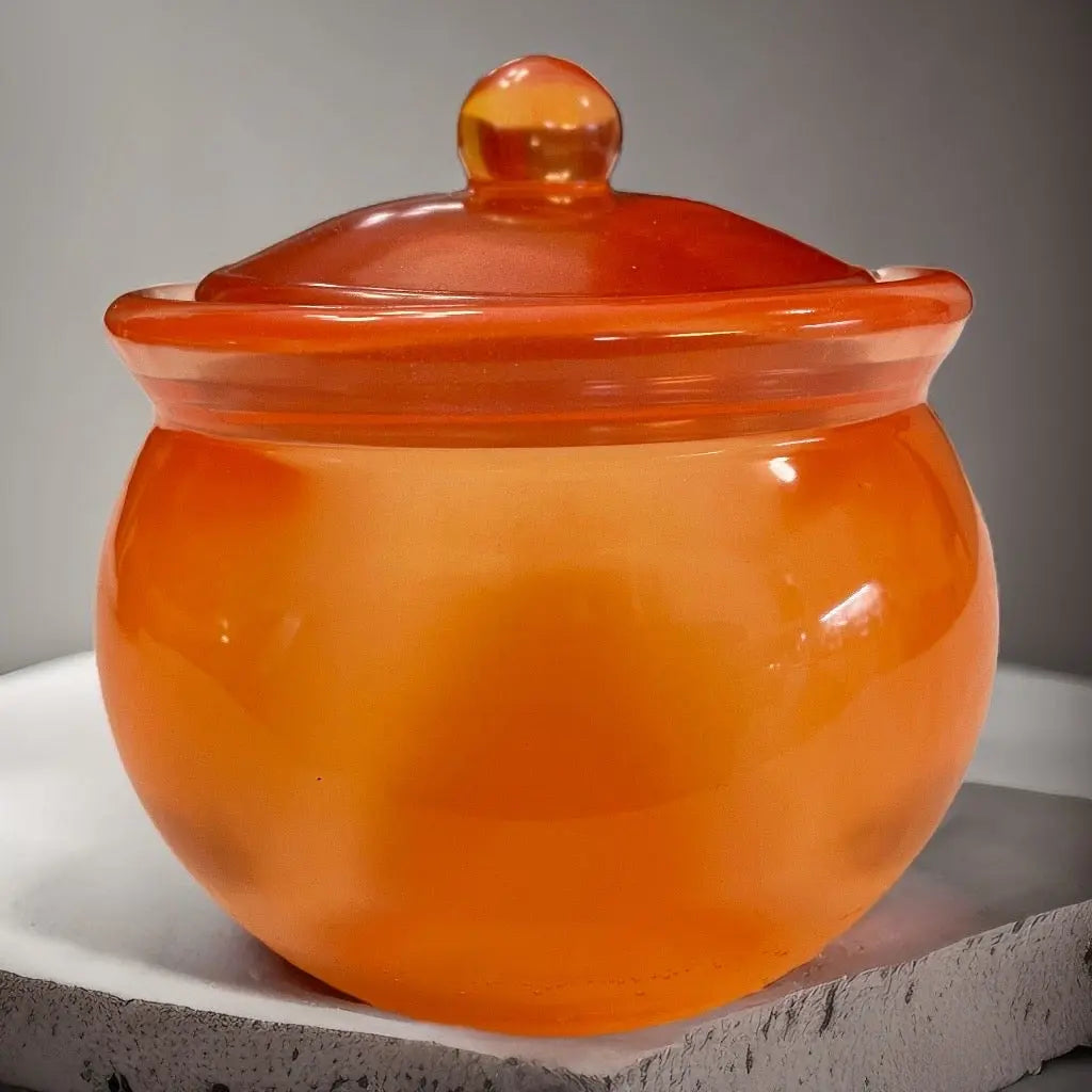 Utsøkt håndlaget dekorativ epoxy krukke med lokk Epoxy-Crafts