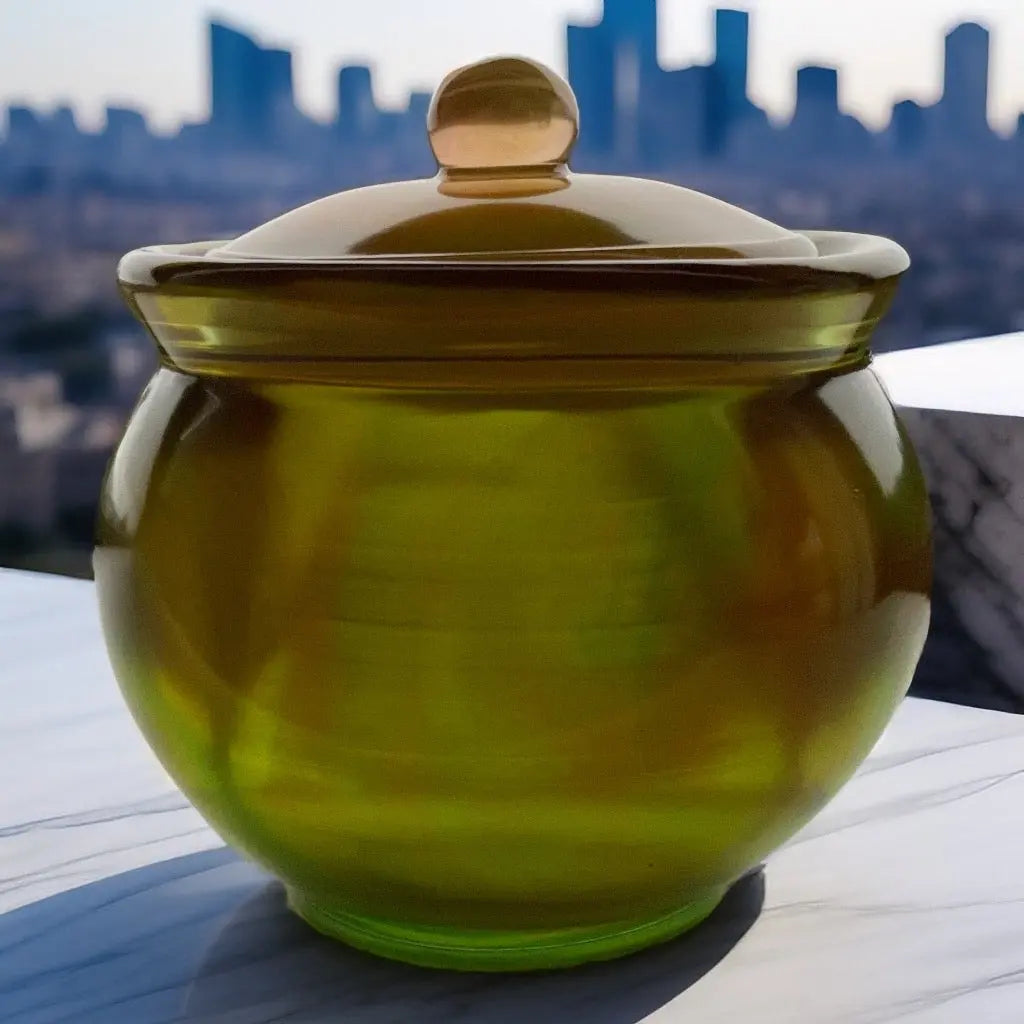 Utsøkt håndlaget dekorativ epoxy krukke med lokk Epoxy-Crafts