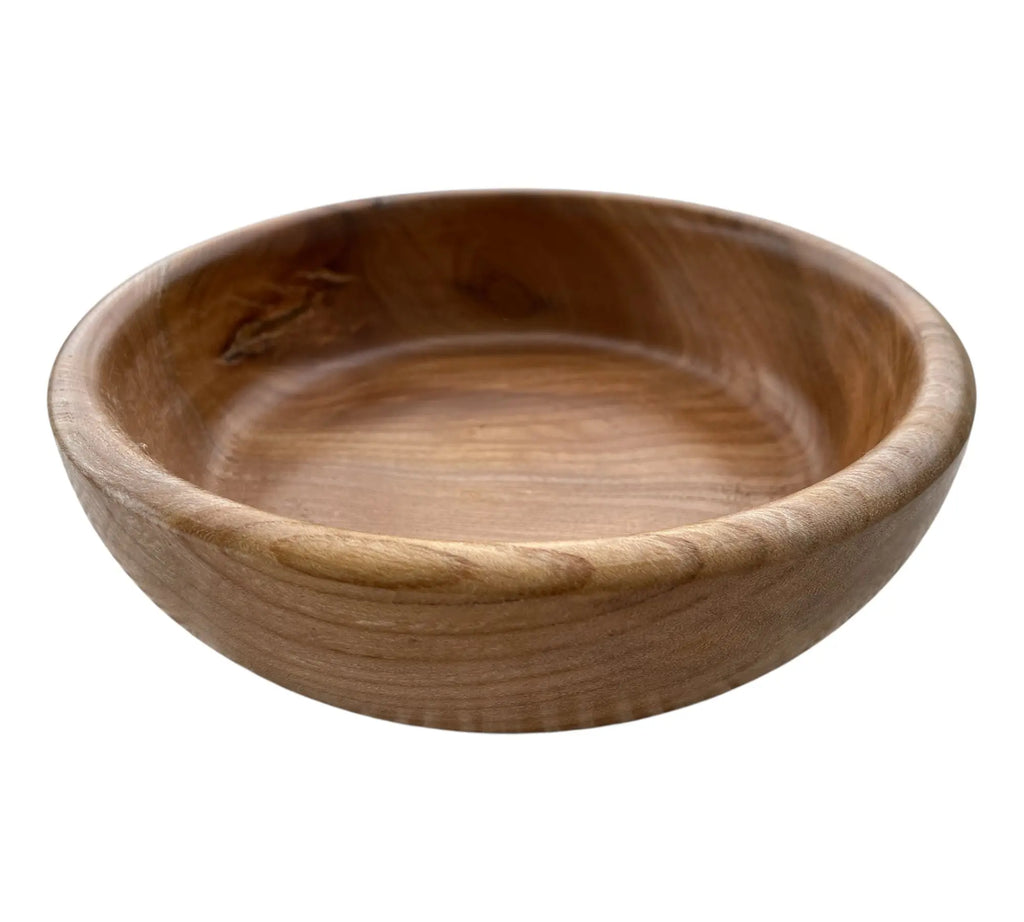 🪵 Hånddreid Bolle i Naturlig Tre – Ø 17 cm Epoxy-Crafts