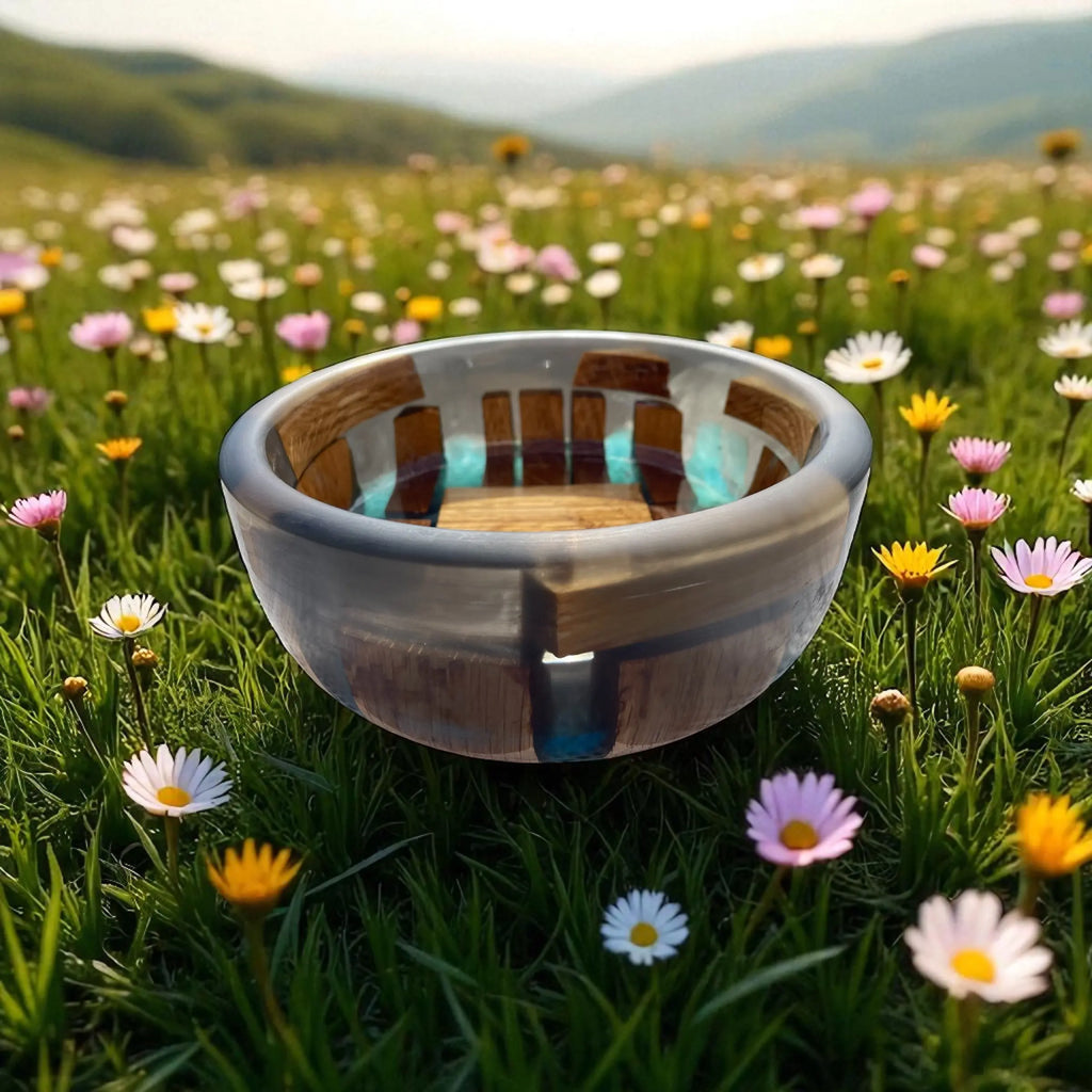 Unik håndlaget bolle i eik og epoxy – Et stykke natur med moderne sjel Epoxy-Crafts