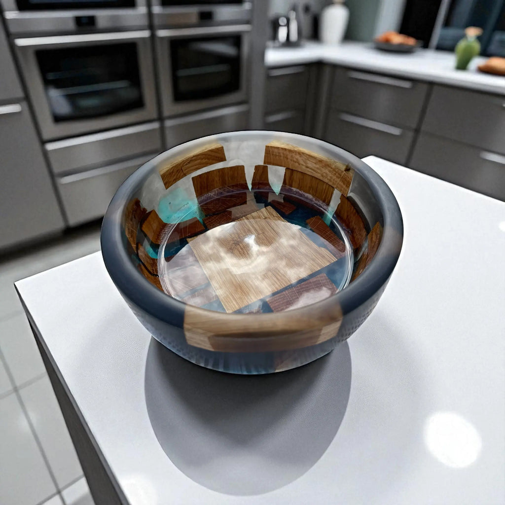 Unik håndlaget bolle i eik og epoxy – Et stykke natur med moderne sjel Epoxy-Crafts