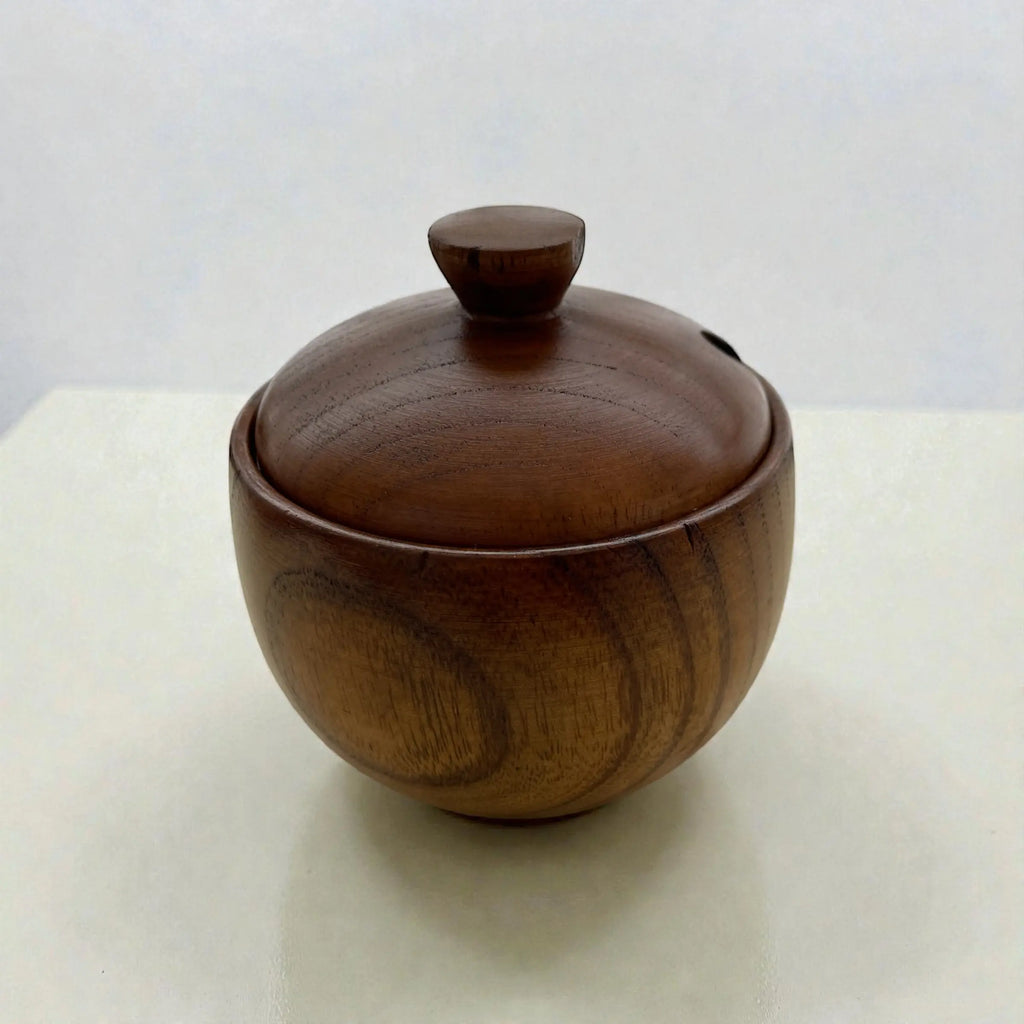 🌿 Salt- og Krydder krukke i Tre – Med Lokk og Skje! 🌿 Epoxy-Crafts