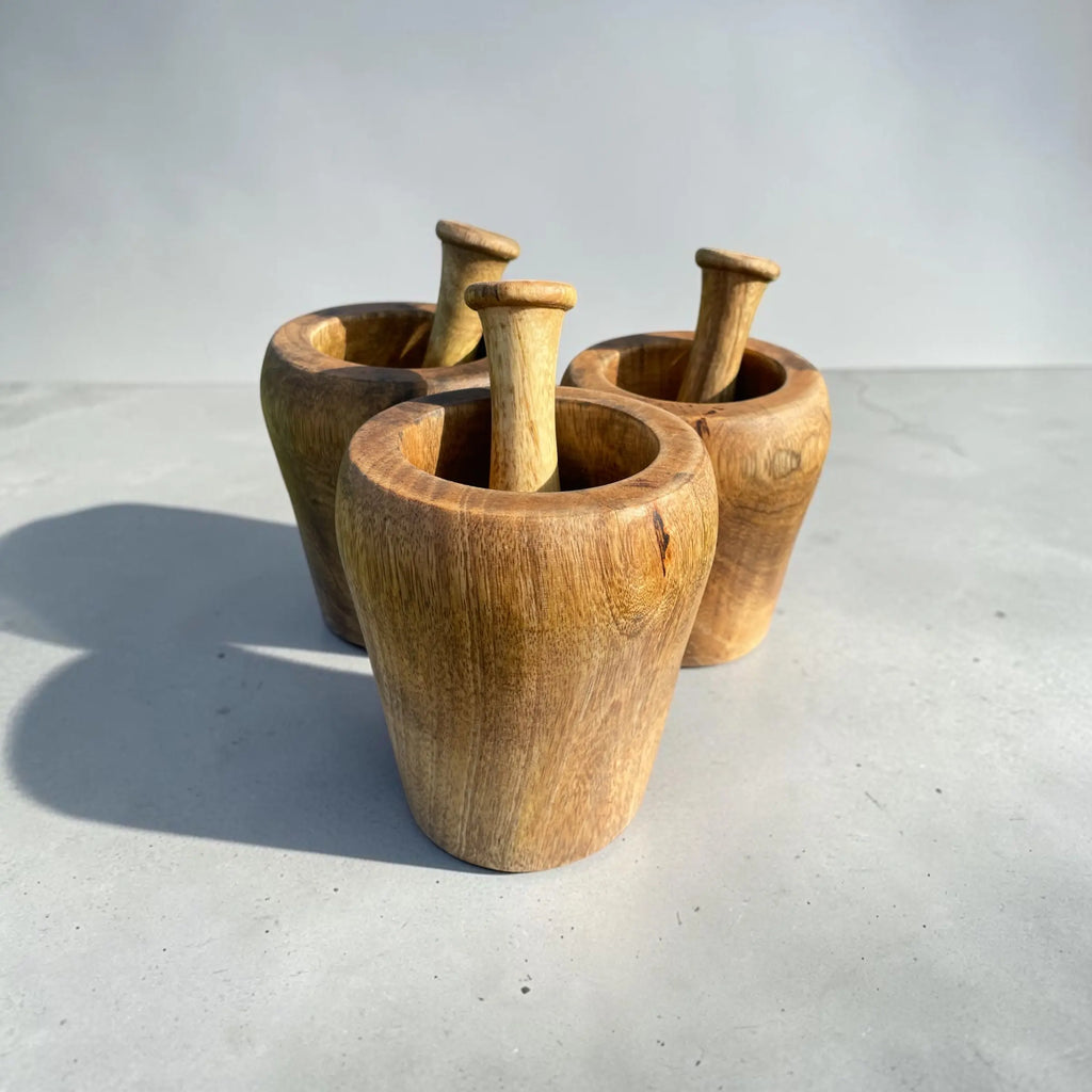 Morter i Mangotre Ø11 cm med pistill SkogsTre