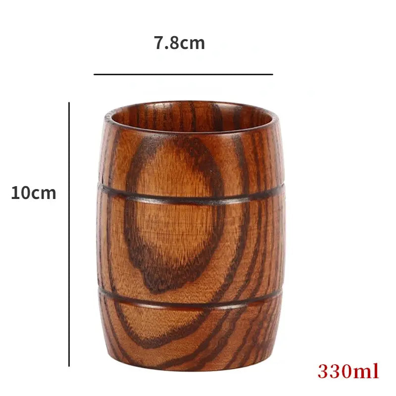 Japanese Date Wood Cups Solid Wood Mugs Restaurant Sake Cups Vintage Heat-Insulated To-Go Cups Household Teacups