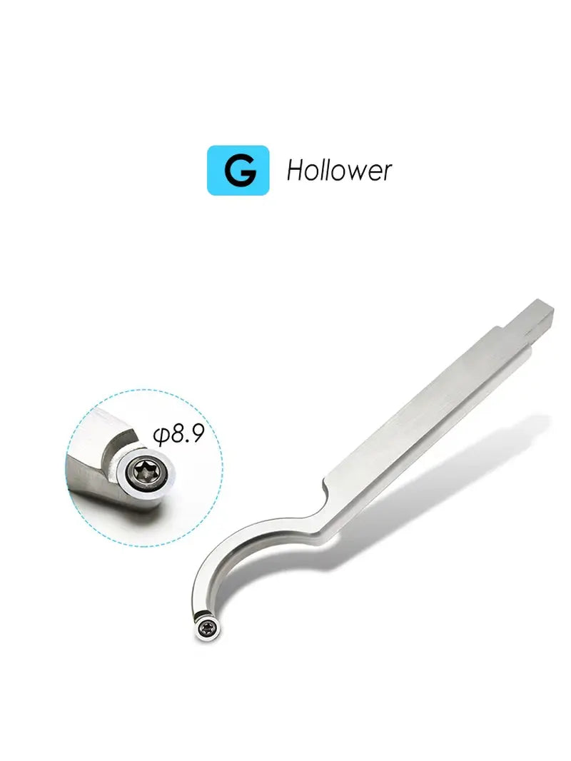 Carbide Insert Cutter Woodturning Tool Swan Neck Wood Turning Chisel Blade & Aluminum Handle for Woodworking Lathe Machine